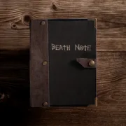 Χειροποίητο Τετράδιο Με Minimal Death Note Σχέδιο & Δερμάτινο Κούμπωμα