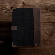 Χειροποίητο Τετράδιο Με Minimal Death Note Σχέδιο & Δερμάτινο Κούμπωμα - Image 2