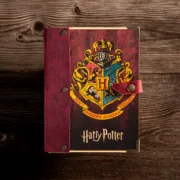 Χειροποίητο Τετράδιο Με Harry Potter & Δερμάτινο Κούμπωμα